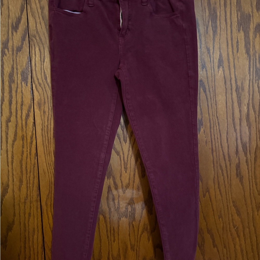 American Eagle Outfitters Maroon Super Stretch Pants